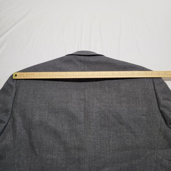 Stafford Mens Merino Wool Sport Coat Blazer Jacket 50R Classic Fit Gray Tweed - Picture 14 of 16